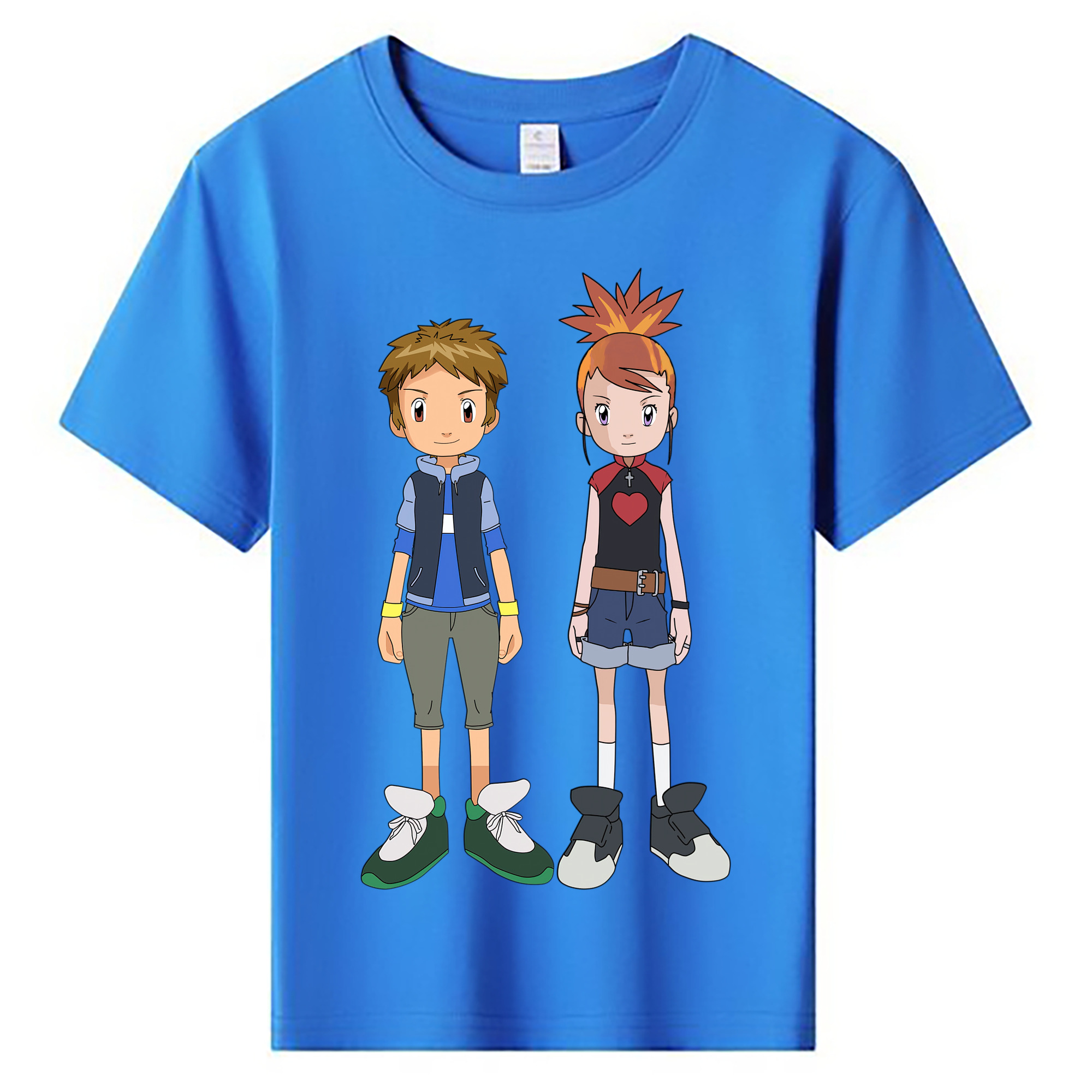（画像用） Digimon デジタルモンスター/デジモン 綿100％キッズTシャツ（フロントプリント）